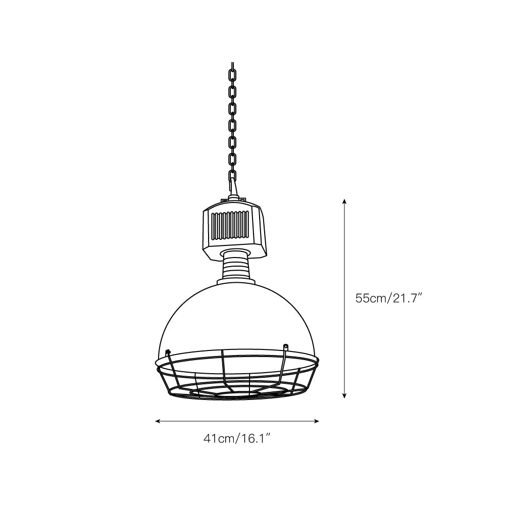 Urbanx Vintage Industrial Metal Pendant Light - Lamp Copper