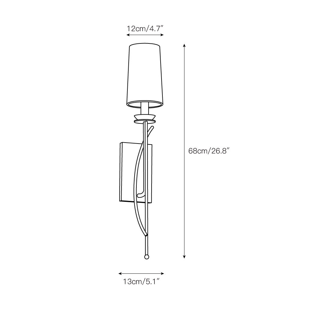 Cirrus Lampe Murale en Métal et Tissu Style Élégance Premium - Neutralighting