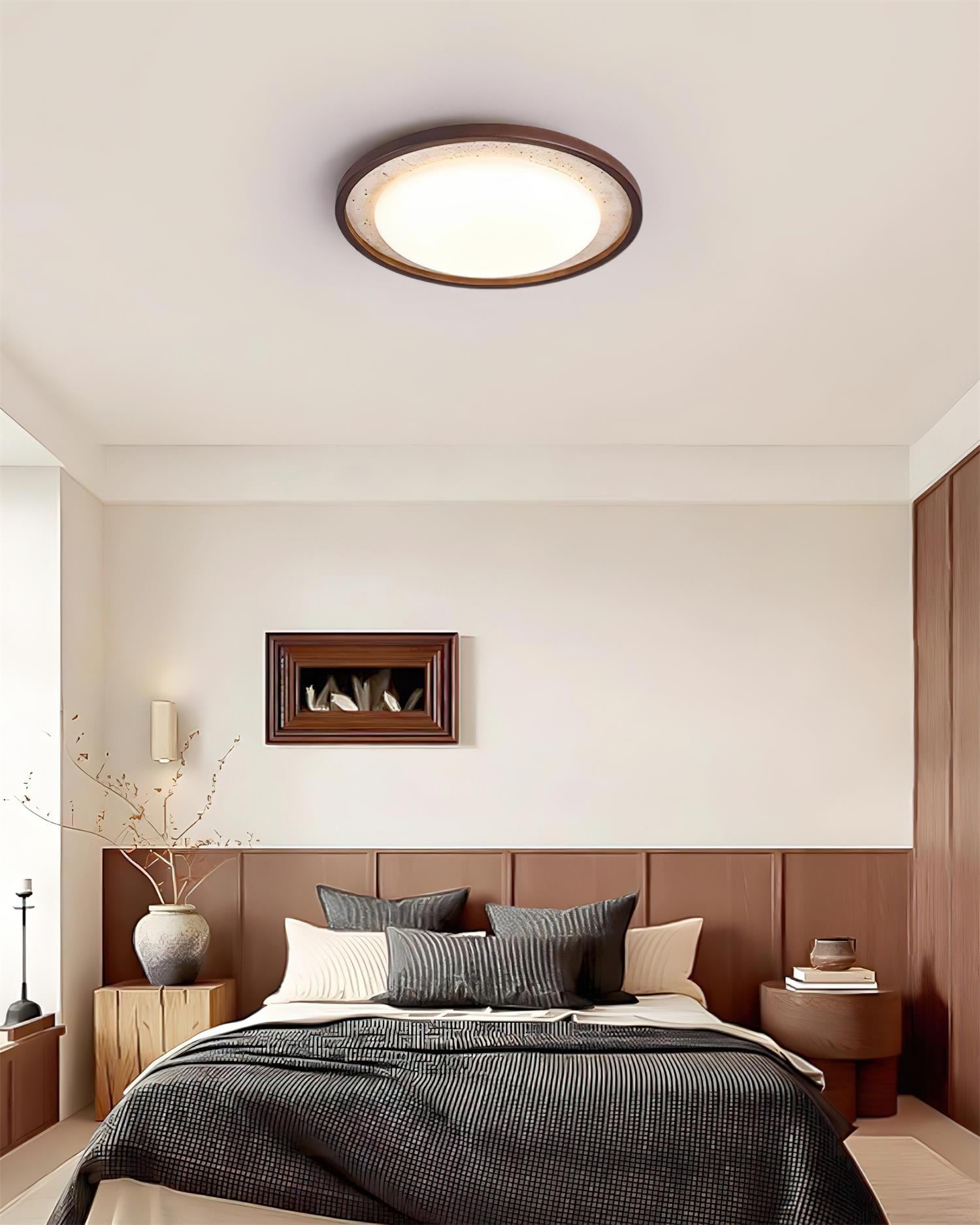 Ritta Lampe Plafonnier Sculpturale Travertin - Neutralighting