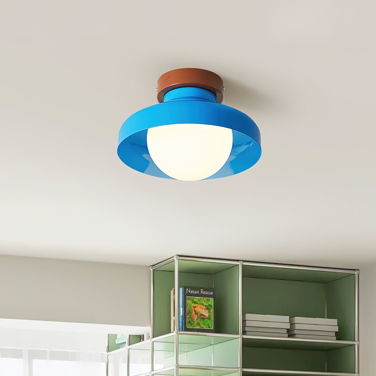Solvane Blue Flush Mount Ceiling Light - Letslighting