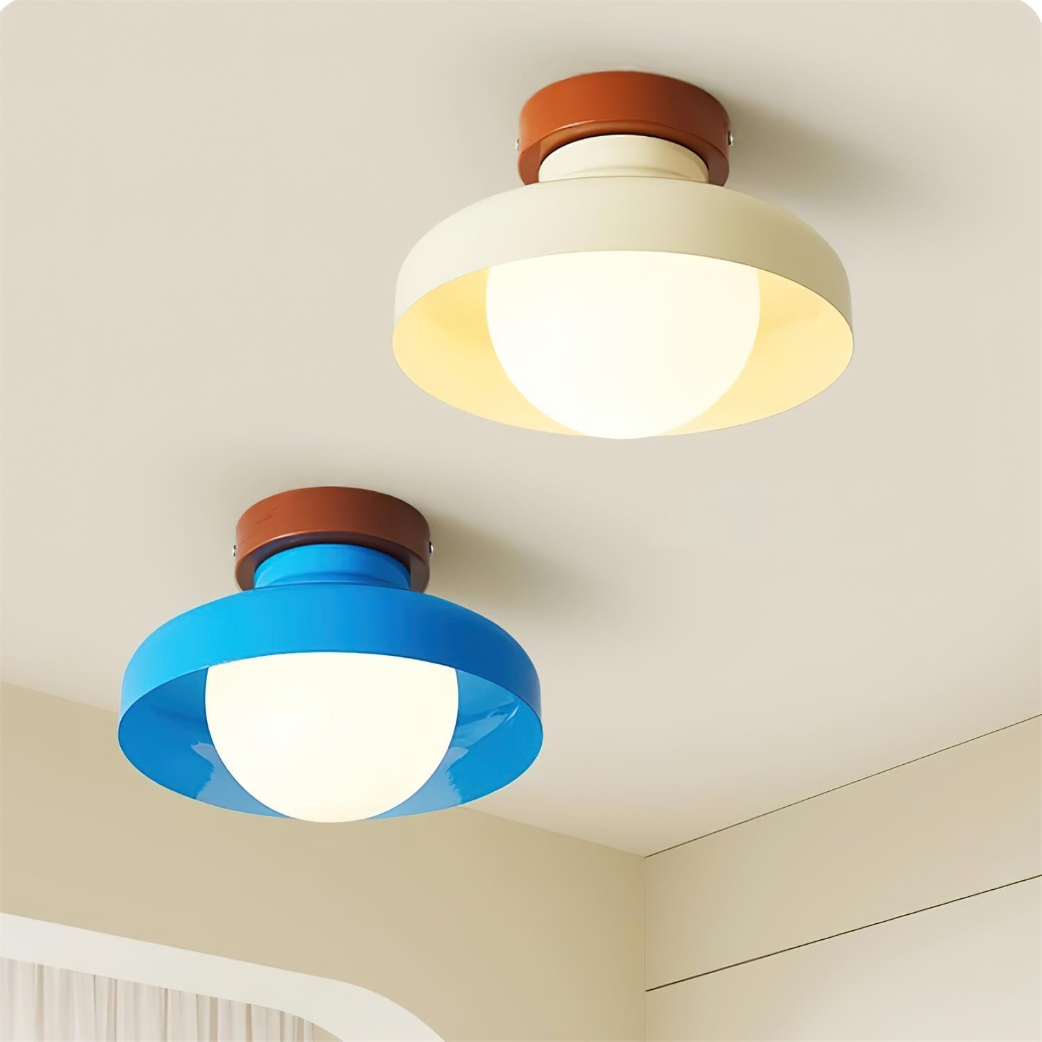 Solvane Blue Flush Mount Ceiling Light - Letslighting