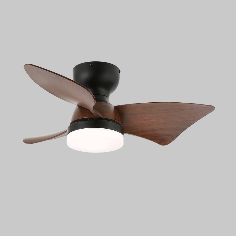 Plafonnier Ventilateur Mirella Argent et Bois, gros plan sur le cadre métallique