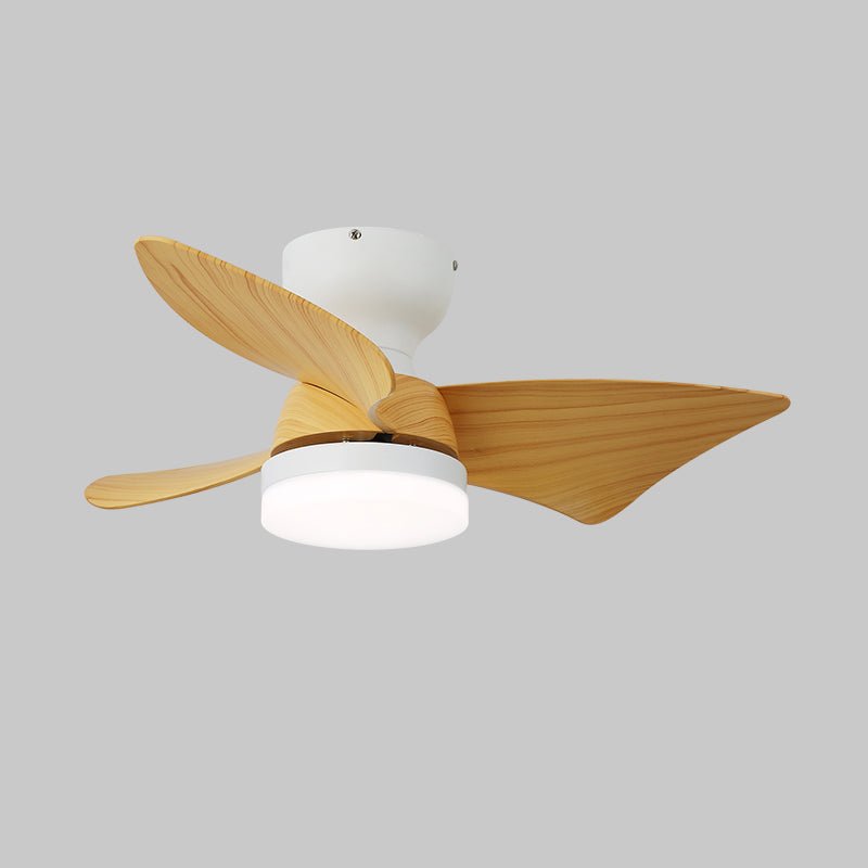 Plafonnier Ventilateur Mirella Argent et Bois, dans un cadre de salon