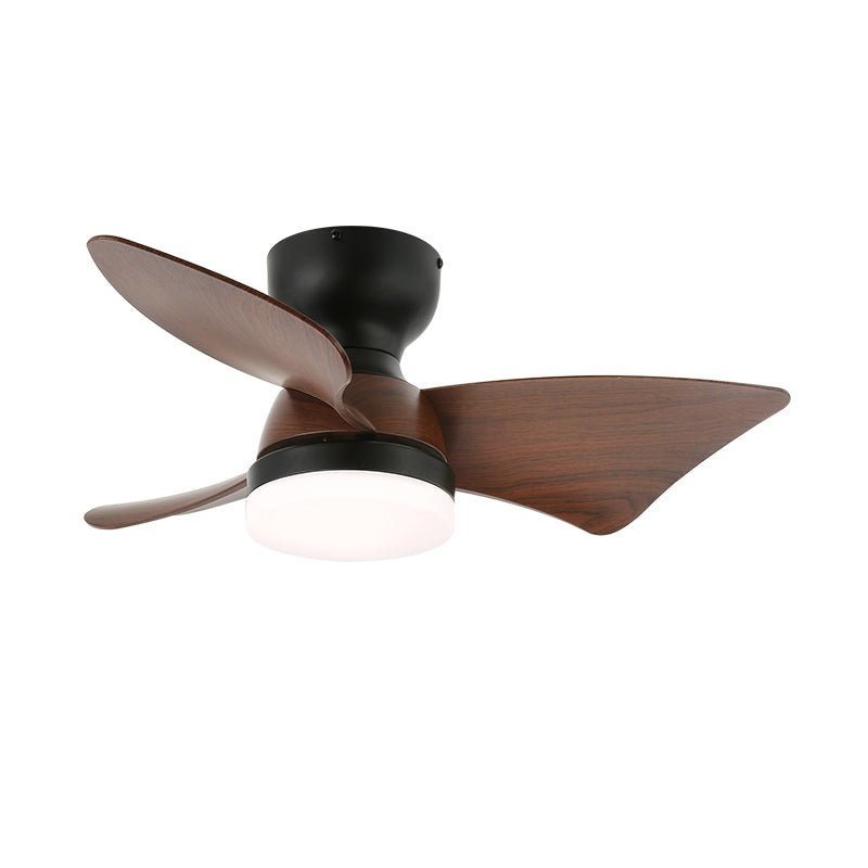 Plafonnier Ventilateur Mirella Argent et Bois, avec ventilateur en mouvement