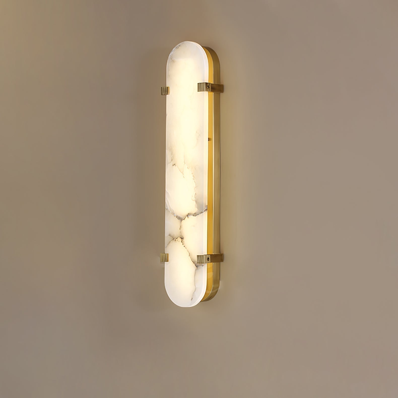 Lunaris Applique Murale Ovale Minimaliste en Albâtre - Neutralighting