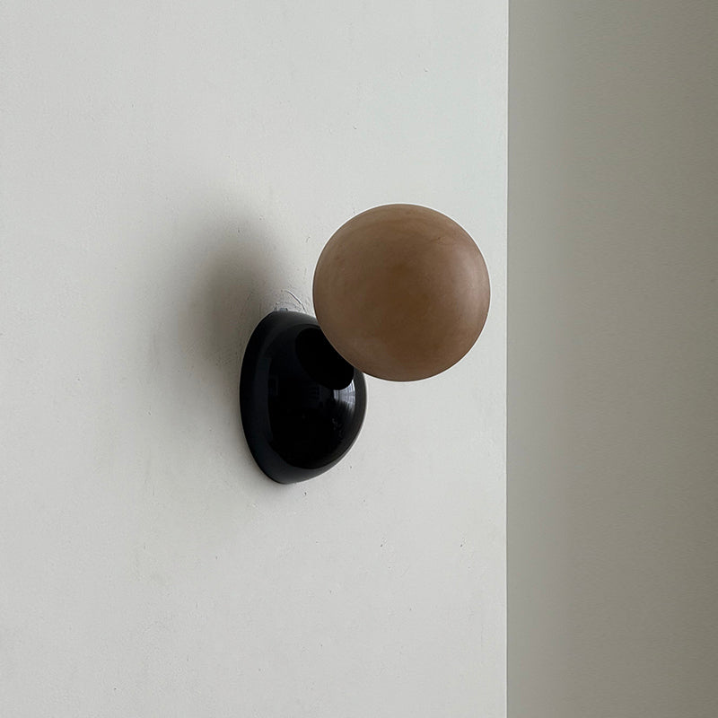 Arca Modern Minimalist Eclipse Mrable Metal Wall Lamp - Lamp Copper