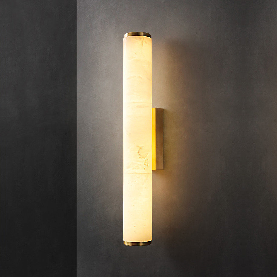 Arcus Lampe Murale Applique Style Élégant Minimaliste Moderne en Laiton et Albâtre - Neutralighting