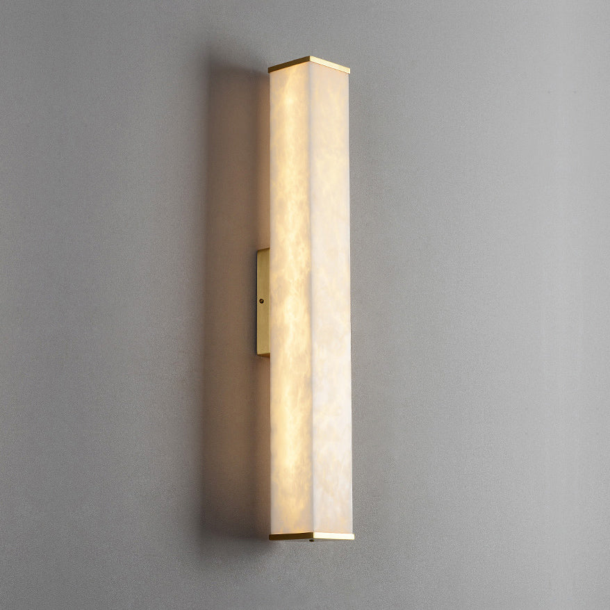 Arcus Lampe Murale Applique Style Élégant Minimaliste Moderne en Laiton et Albâtre - Neutralighting