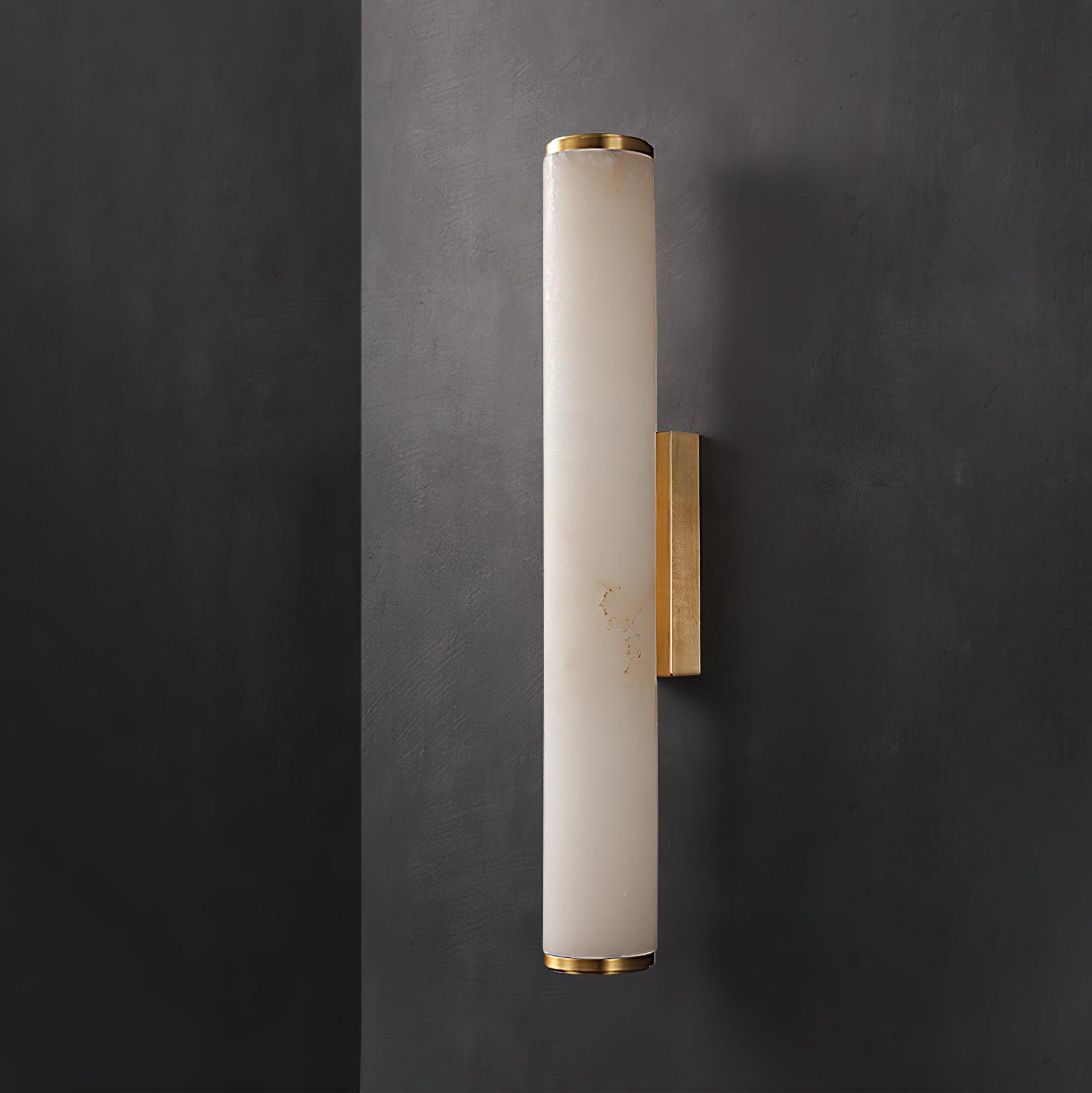 Klyr Applique Murale Cylindrique Verticale en Albâtre