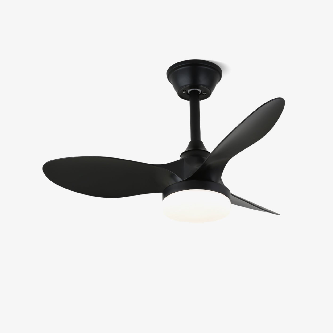 Plafonnier ventilateur moderne Aelric en finition Blanche