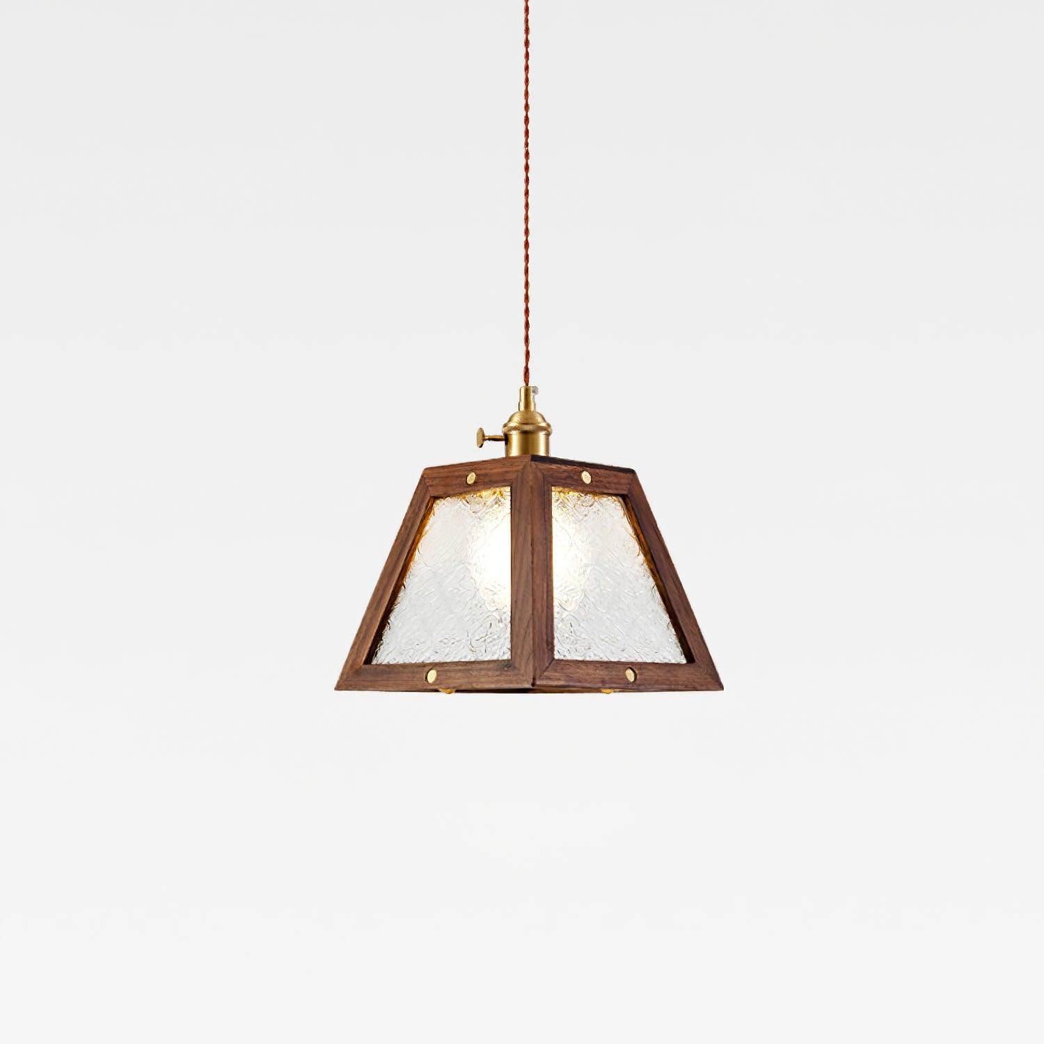 Calvi Pendant Lamp Floral-Patterned Glass Vintage - Letslighting