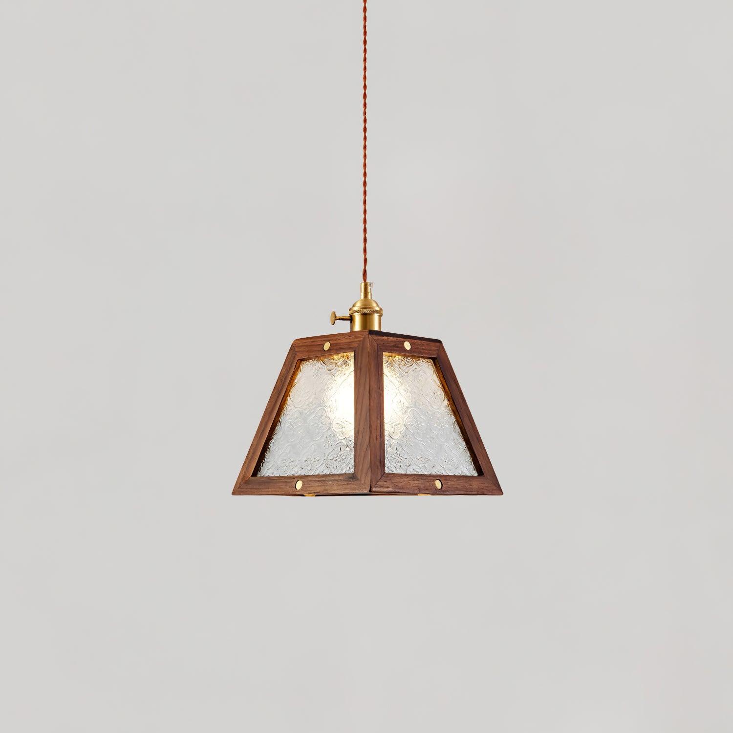 Calvi Pendant Lamp Floral-Patterned Glass Vintage - Letslighting