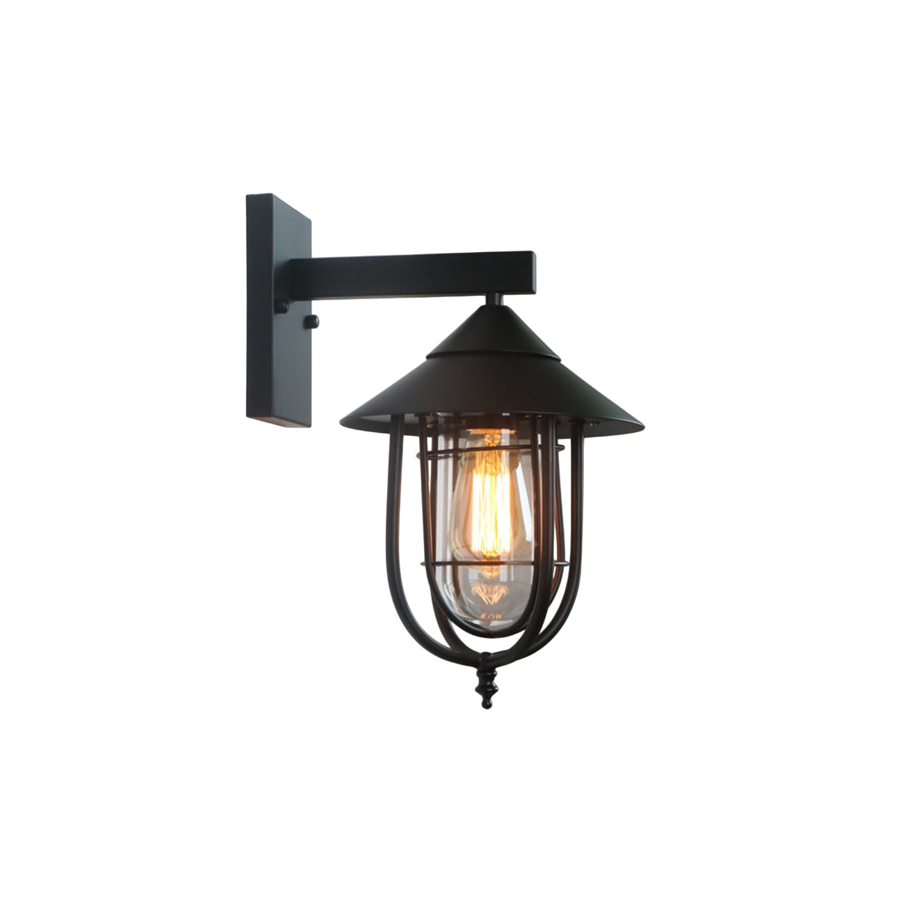 Ionic Vintage Industrial Metal Glass Wall Lamp - Lamp Copper