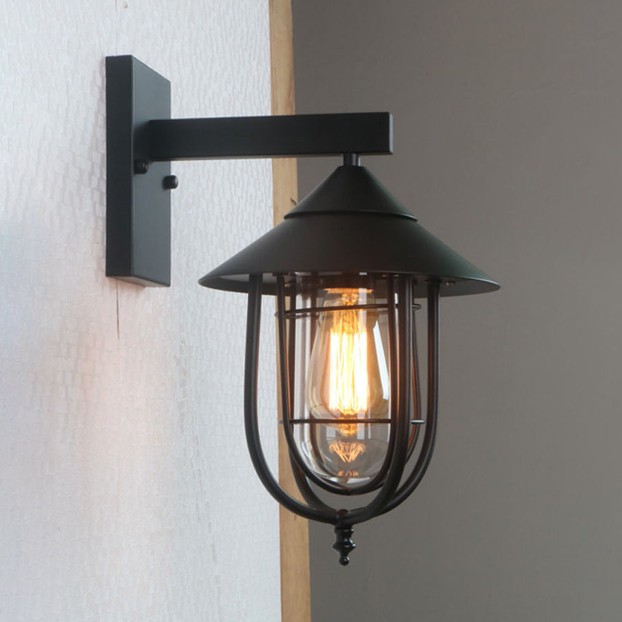 Ionic Vintage Industrial Metal Glass Wall Lamp - Lamp Copper
