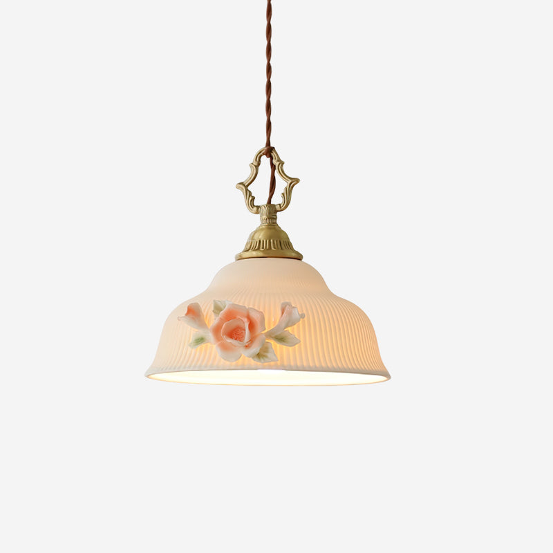 Camellia Lampe Pendante Porcelaine Fleur Romantique - Neutralighting