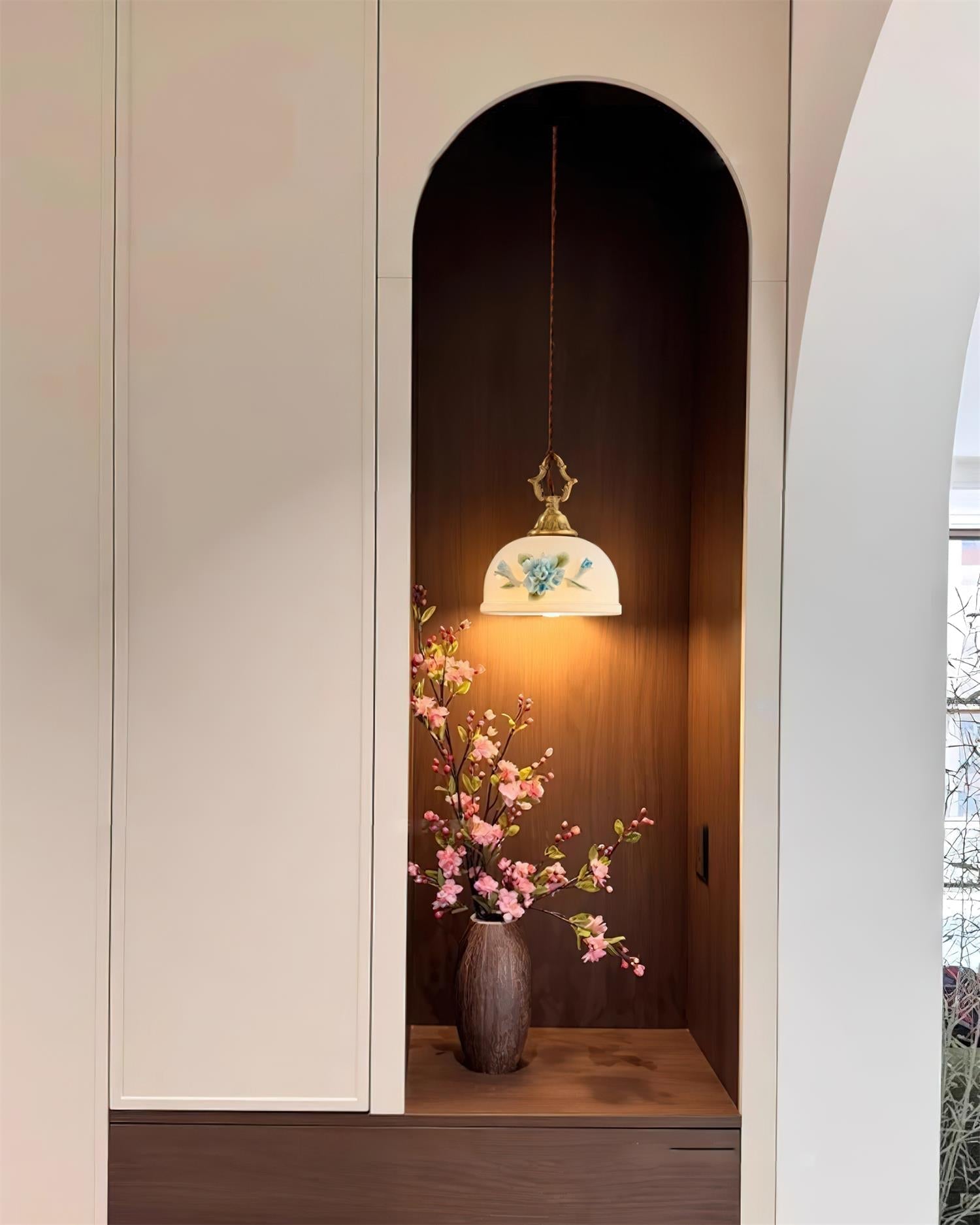 Camellia Lampe Pendante Porcelaine Fleur Romantique - Neutralighting