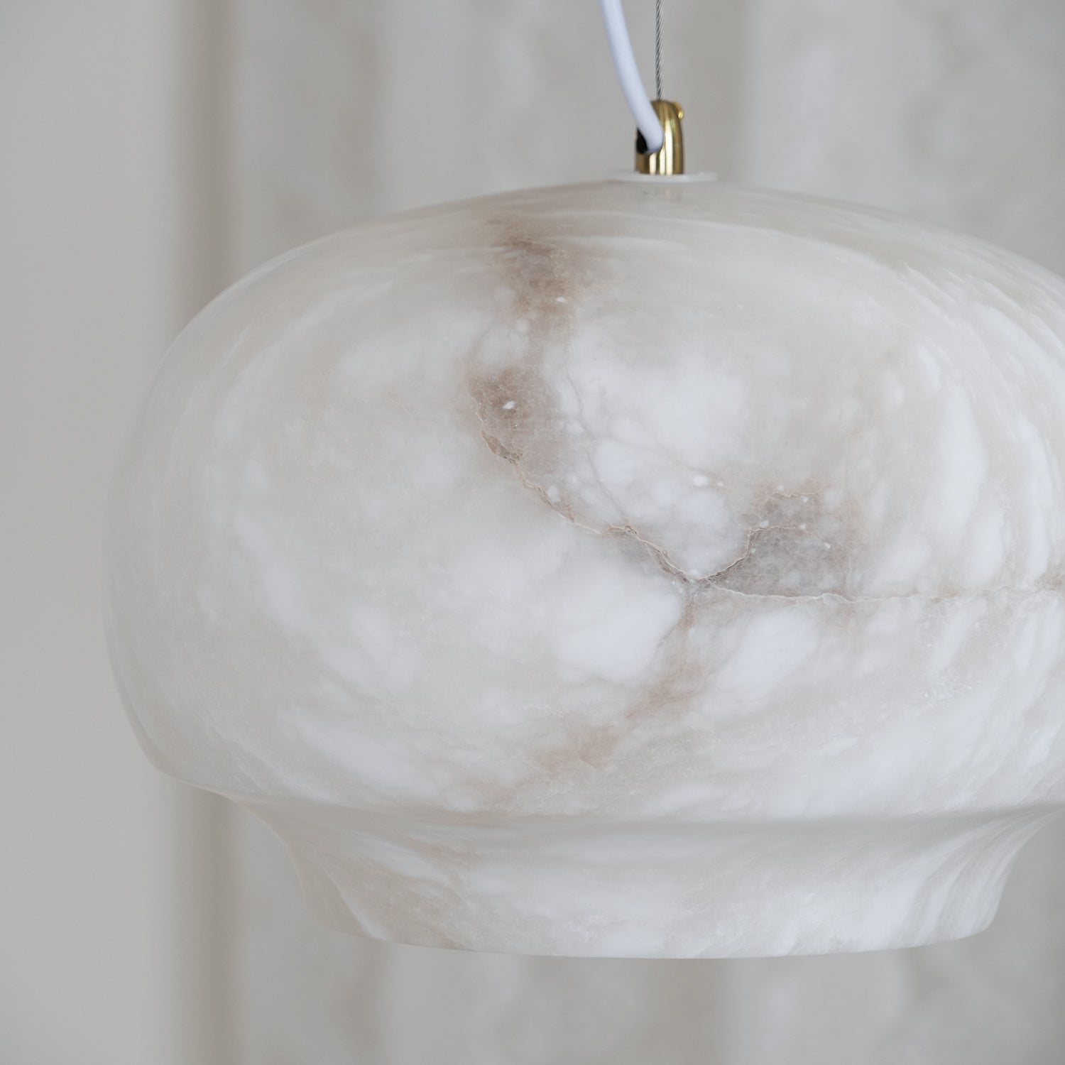 Miroir Lampe Pendante en Albâtre et Métal Minimaliste Moderne - Neutralighting