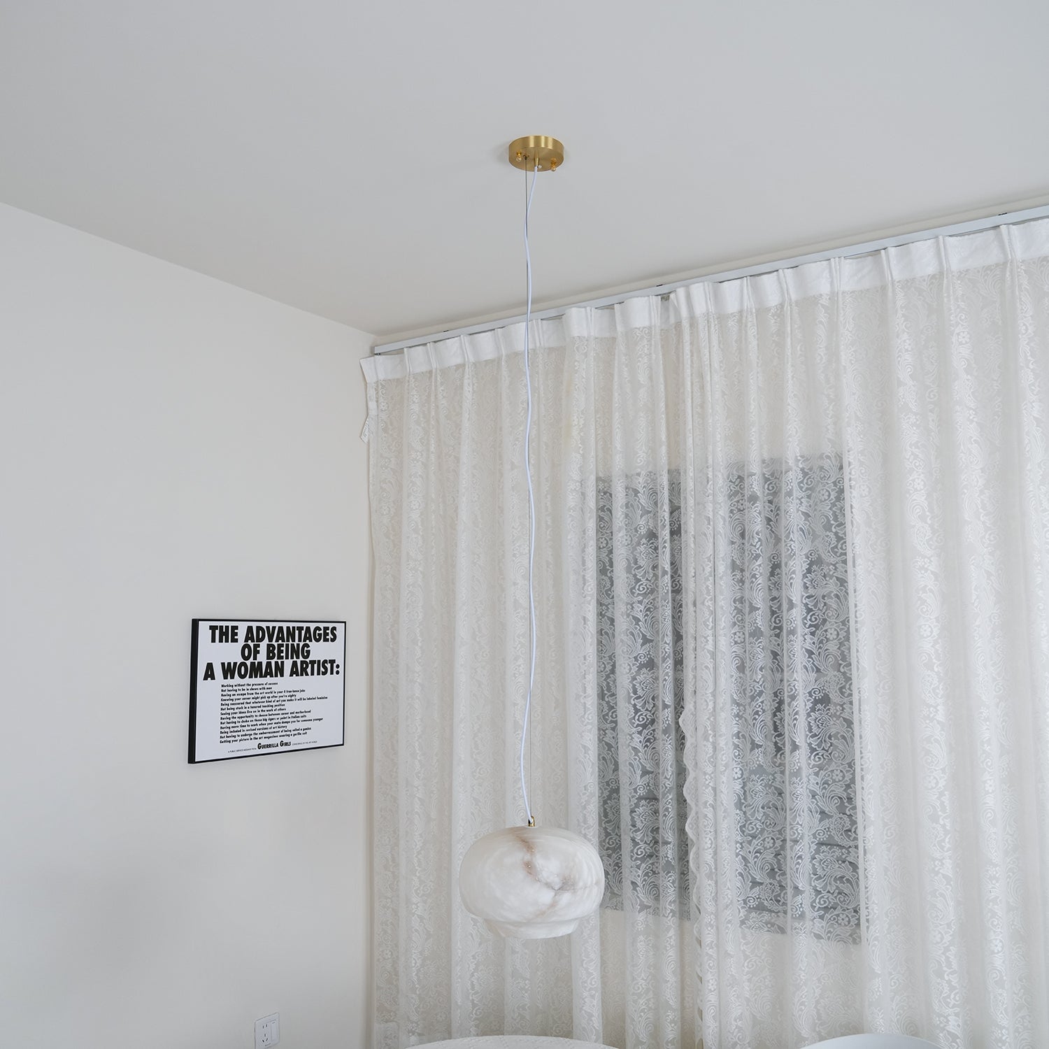 Miroir Lampe Pendante en Albâtre et Métal Minimaliste Moderne - Neutralighting