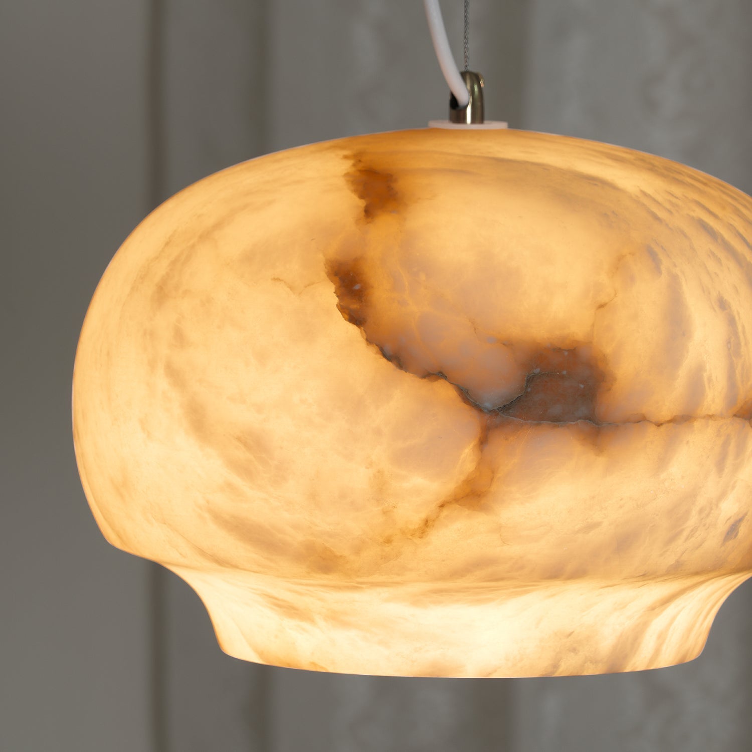 Miroir Lampe Pendante en Albâtre et Métal Minimaliste Moderne - Neutralighting
