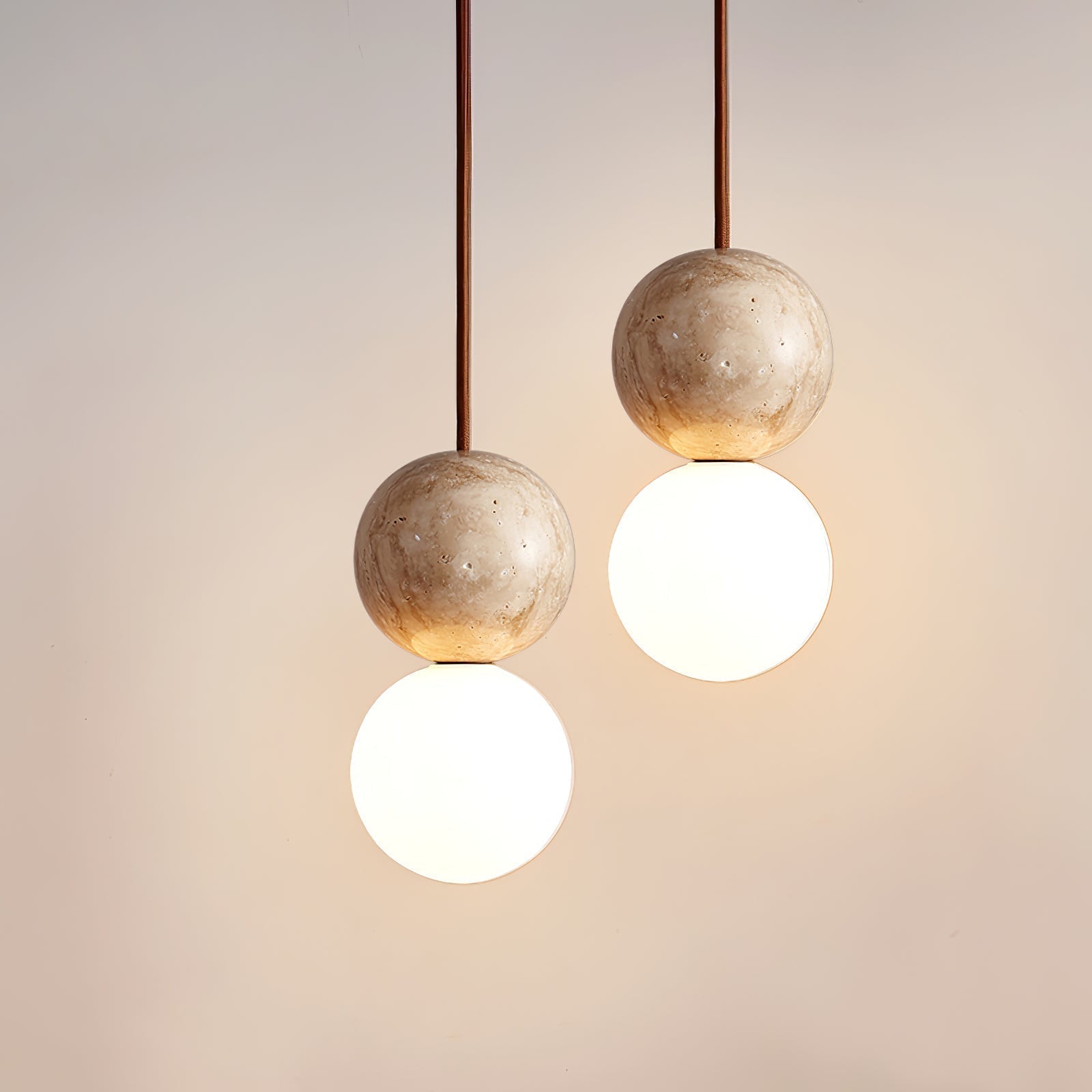 Luna Travertin Pendentif Lumière - Neutralighting