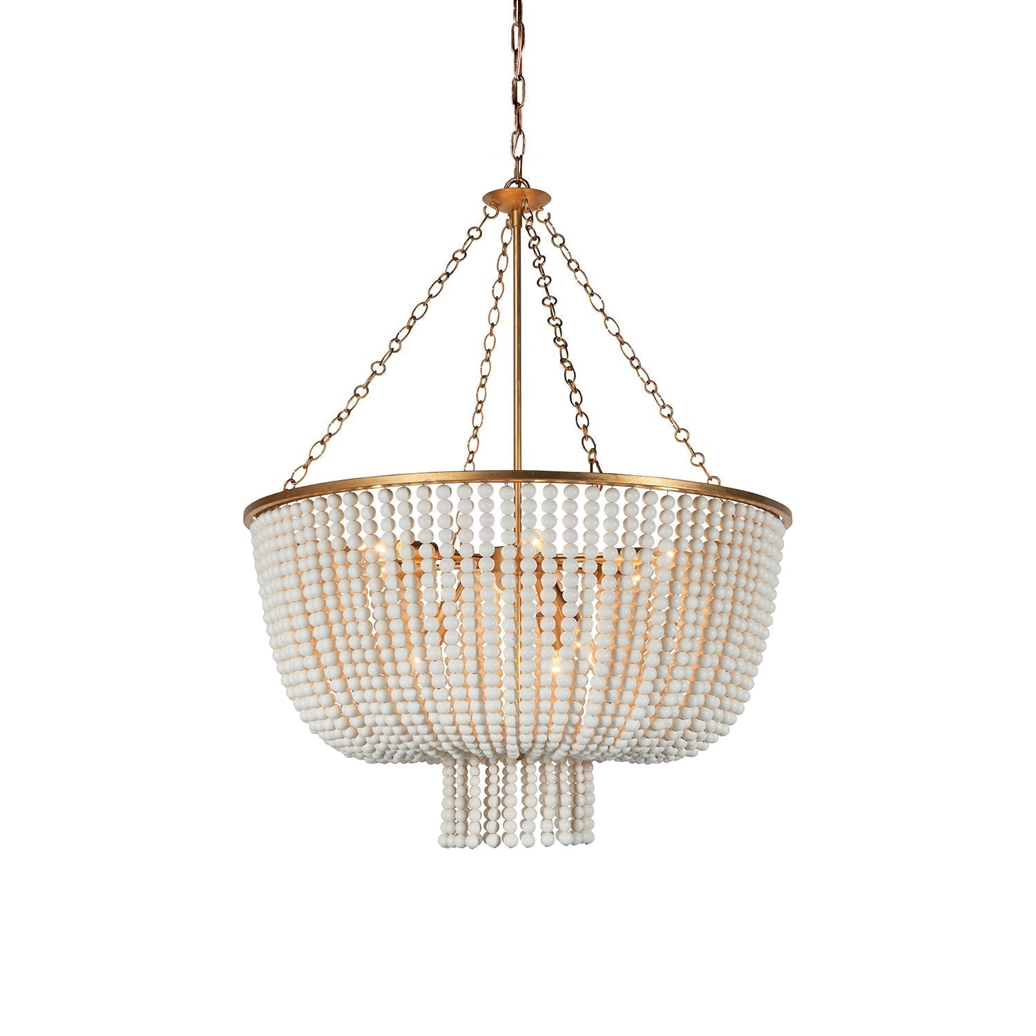 Opal Postmodern Luxury Wooden Metal Chandelier - Lamp Copper