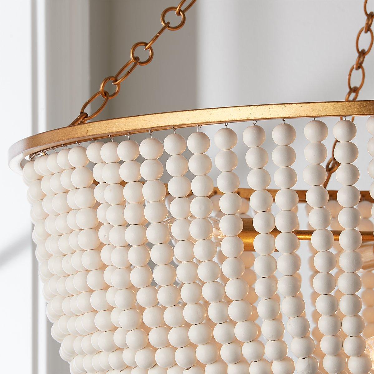 Opal Postmodern Luxury Wooden Metal Chandelier - Lamp Copper