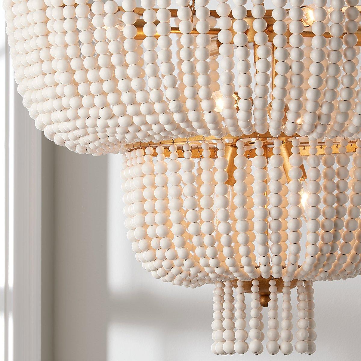 Opal Postmodern Luxury Wooden Metal Chandelier - Lamp Copper