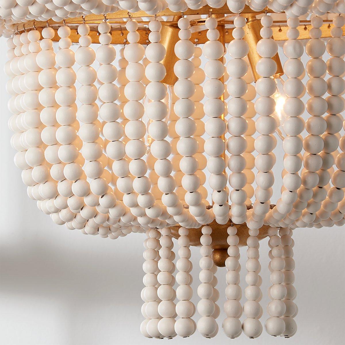 Opal Postmodern Luxury Wooden Metal Chandelier - Lamp Copper