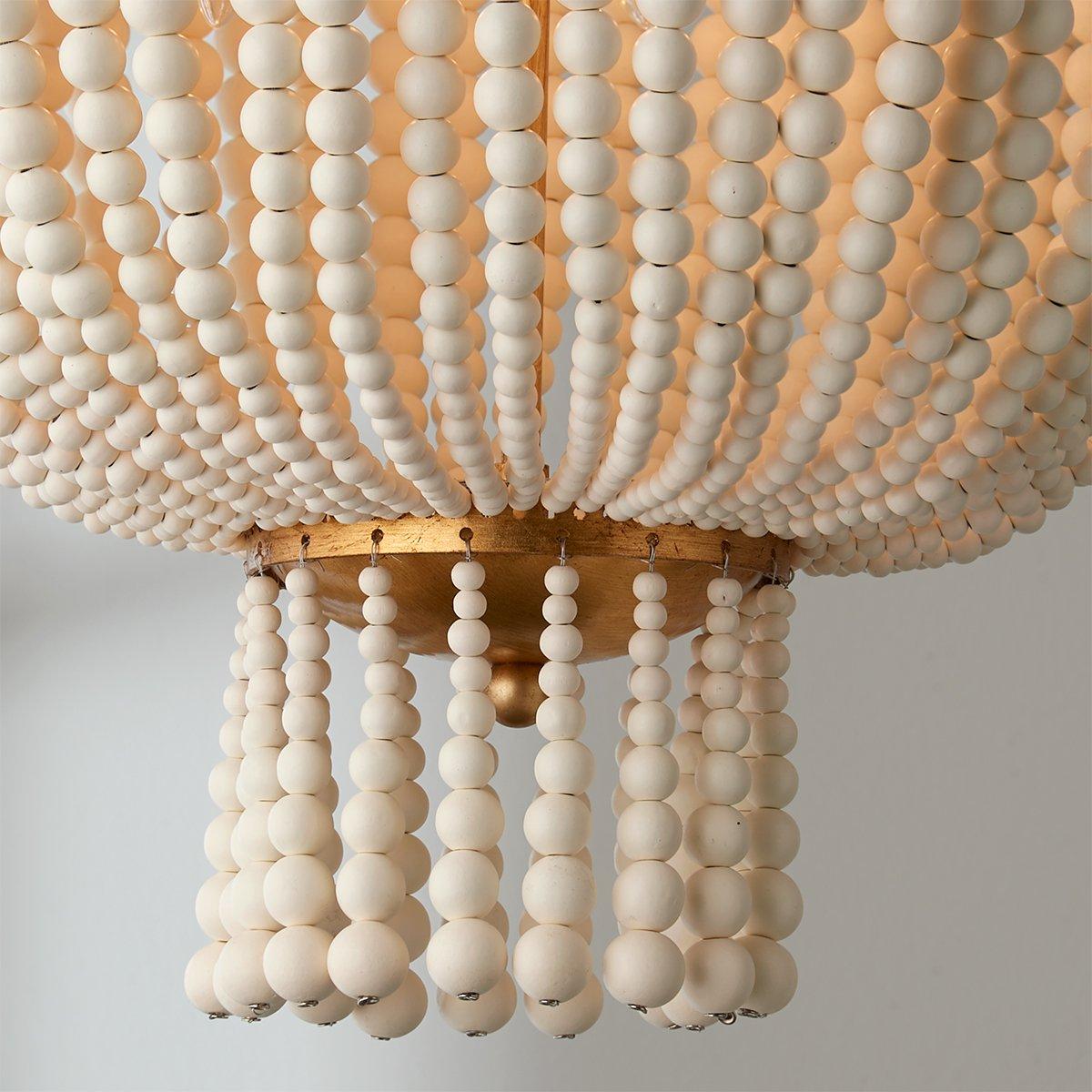 Opal Postmodern Luxury Wooden Metal Chandelier - Lamp Copper