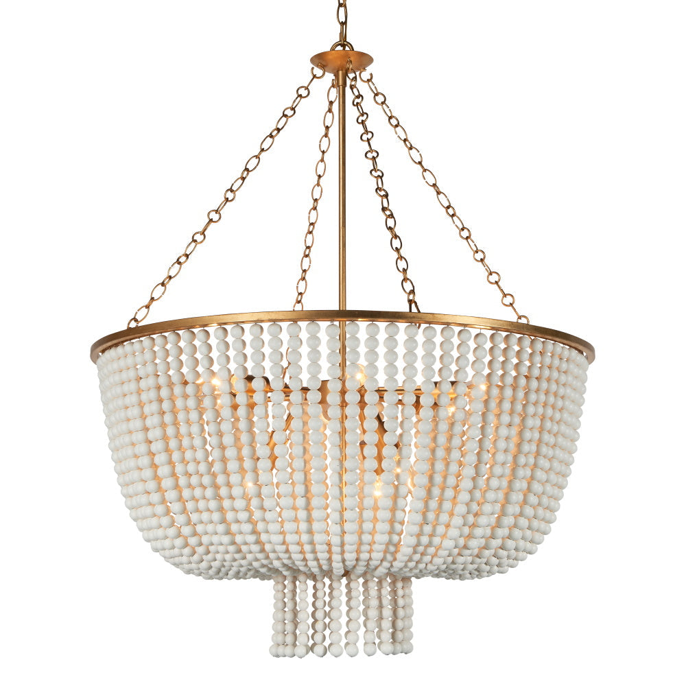 Opal Postmodern Luxury Wooden Metal Chandelier - Lamp Copper