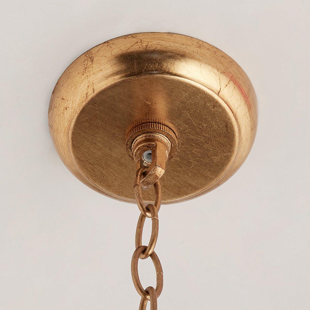 Opal Postmodern Luxury Wooden Metal Chandelier - Lamp Copper