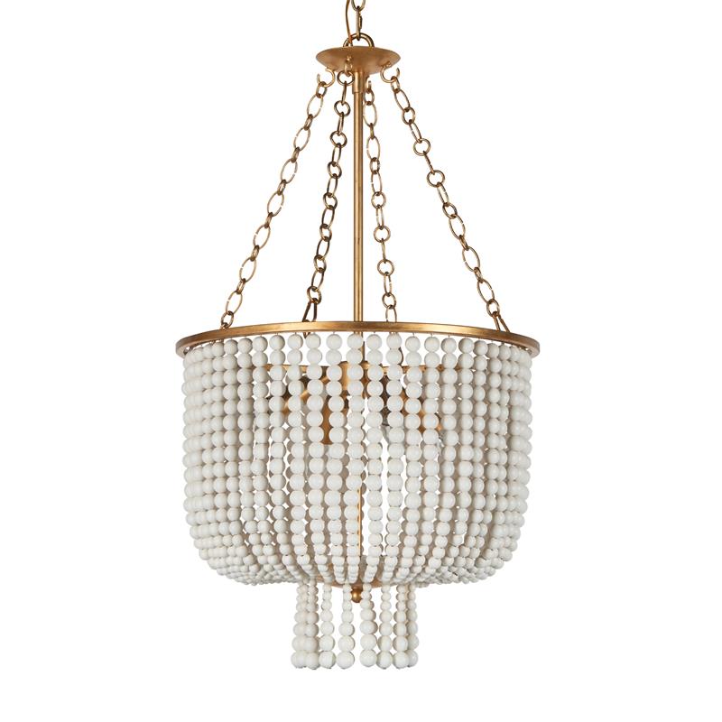 Opal Postmodern Luxury Wooden Metal Chandelier - Lamp Copper