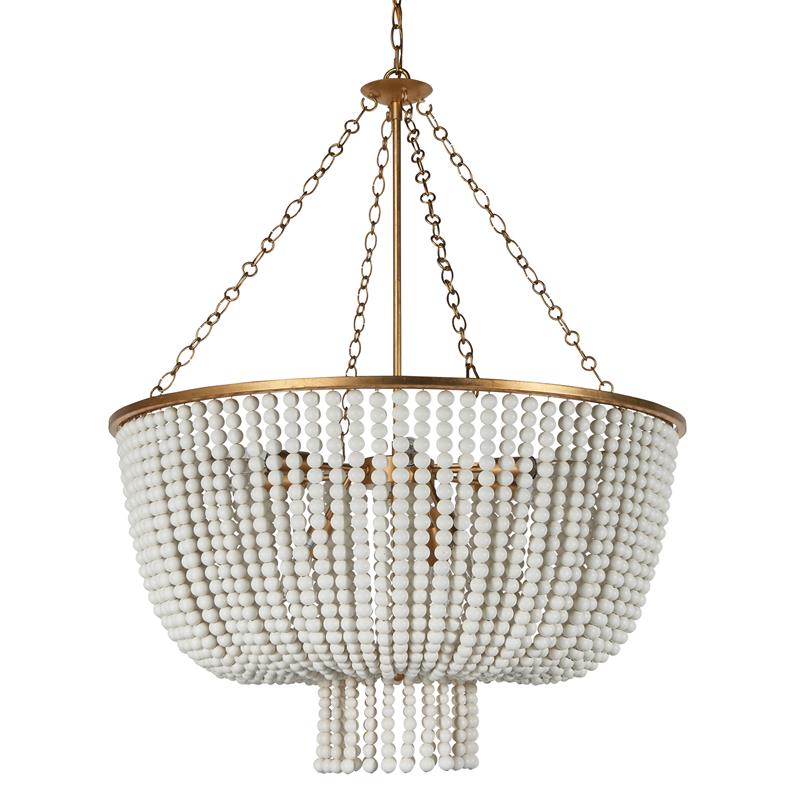 Opal Postmodern Luxury Wooden Metal Chandelier - Lamp Copper