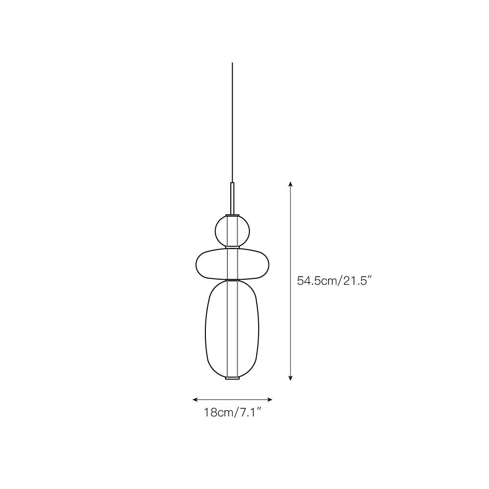 Zodore Premium Art Stained Glass Pendant Lamp - Lamp Copper