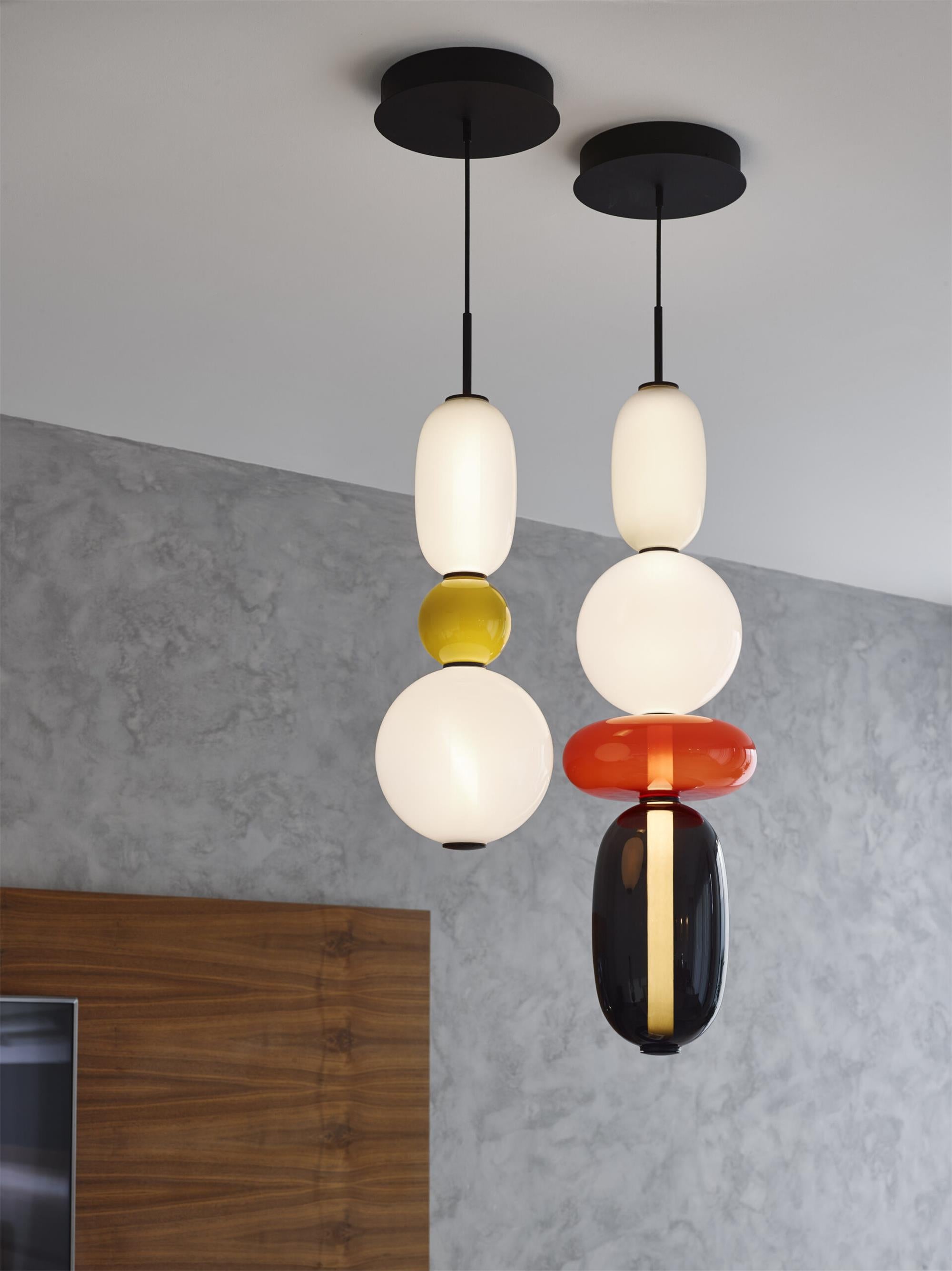 Zodore Premium Art Stained Glass Pendant Lamp - Lamp Copper
