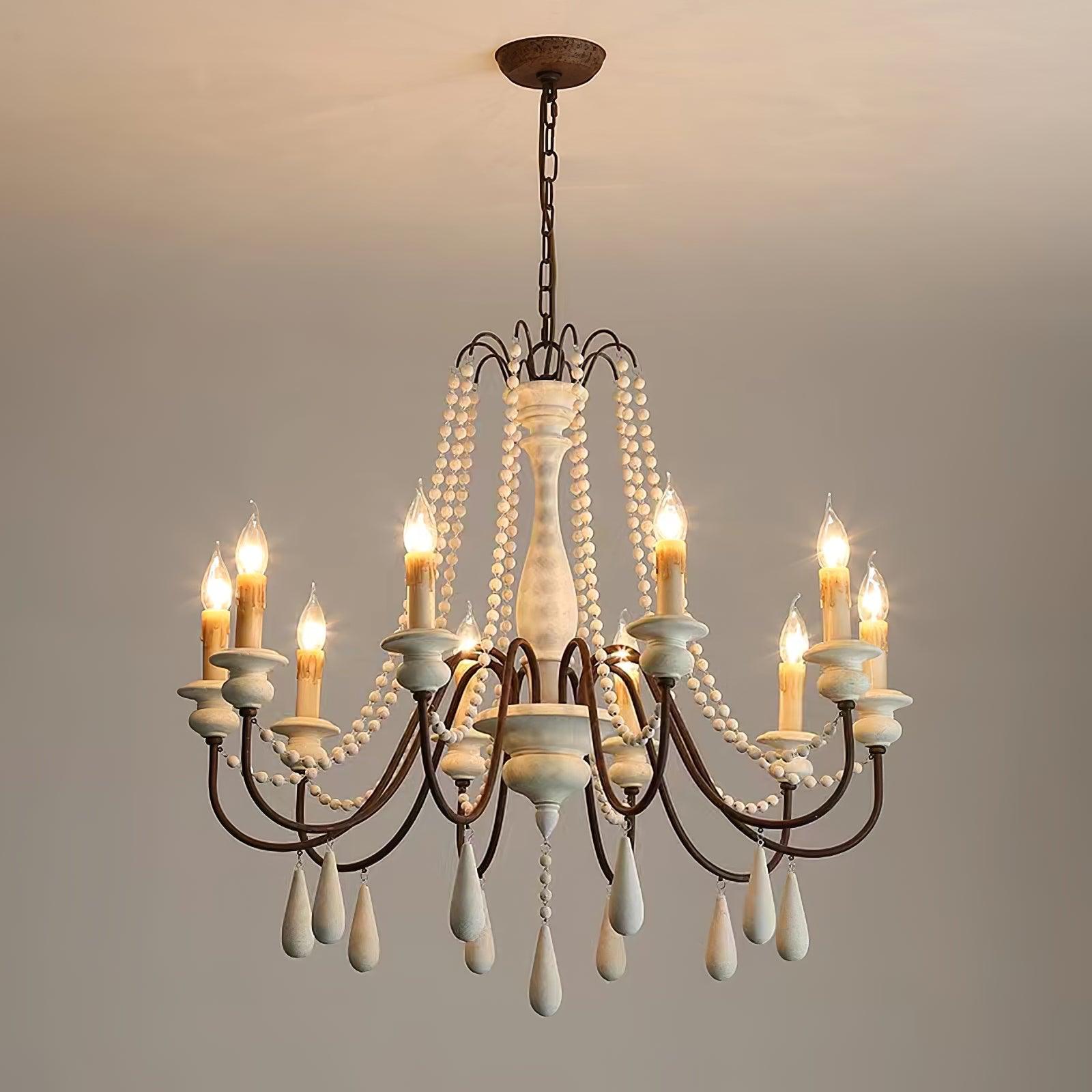 Lustra Chandelier à Bougies Bras Voluté Rustique - Neutralighting