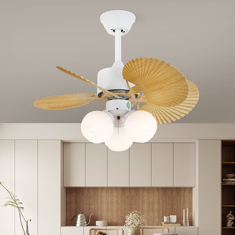 Plafonnier ventilateur Liora en verre multicolore, Modèle I