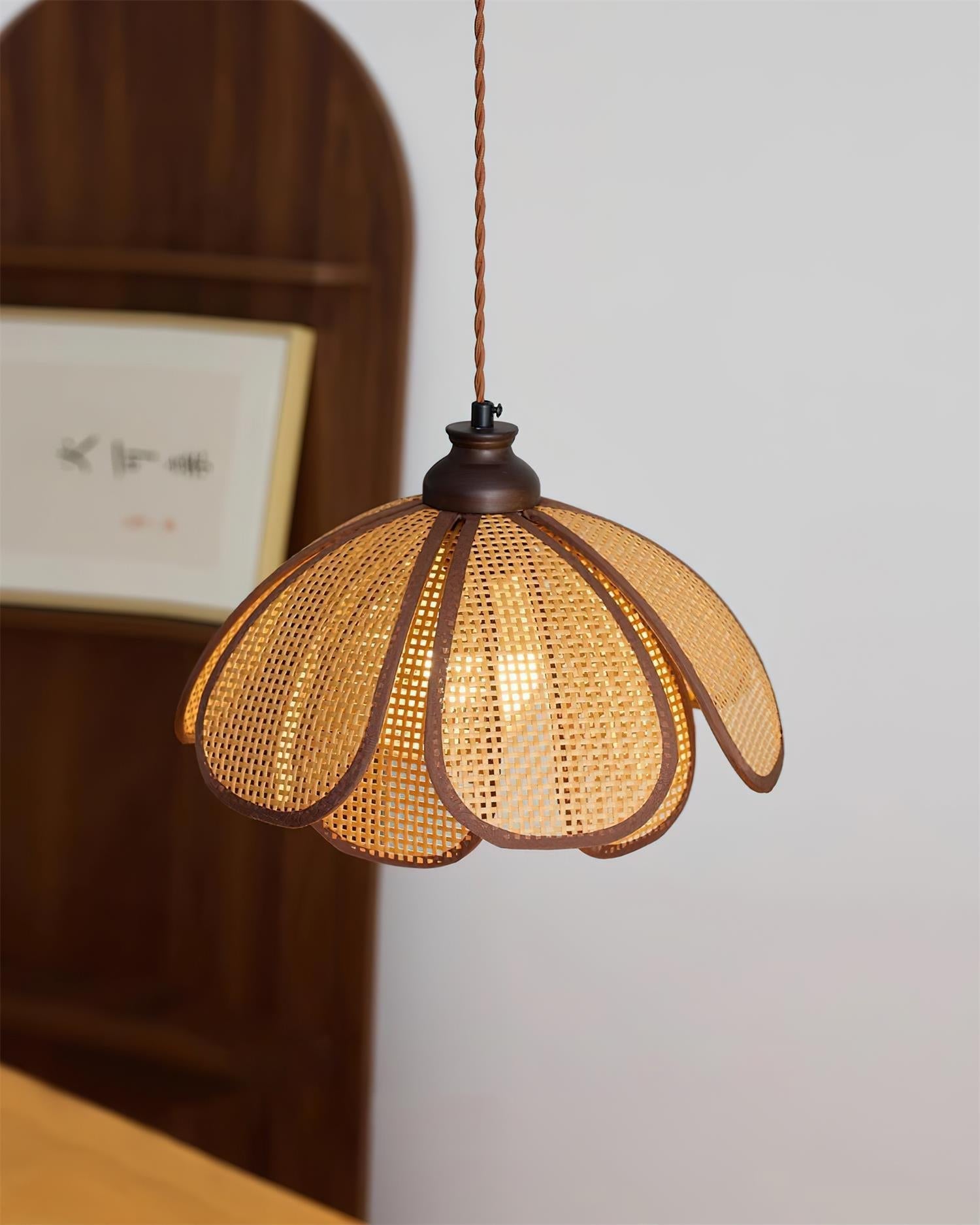 Capelina Lampe Pendante Pétale en Bois Moderne - Neutralighting