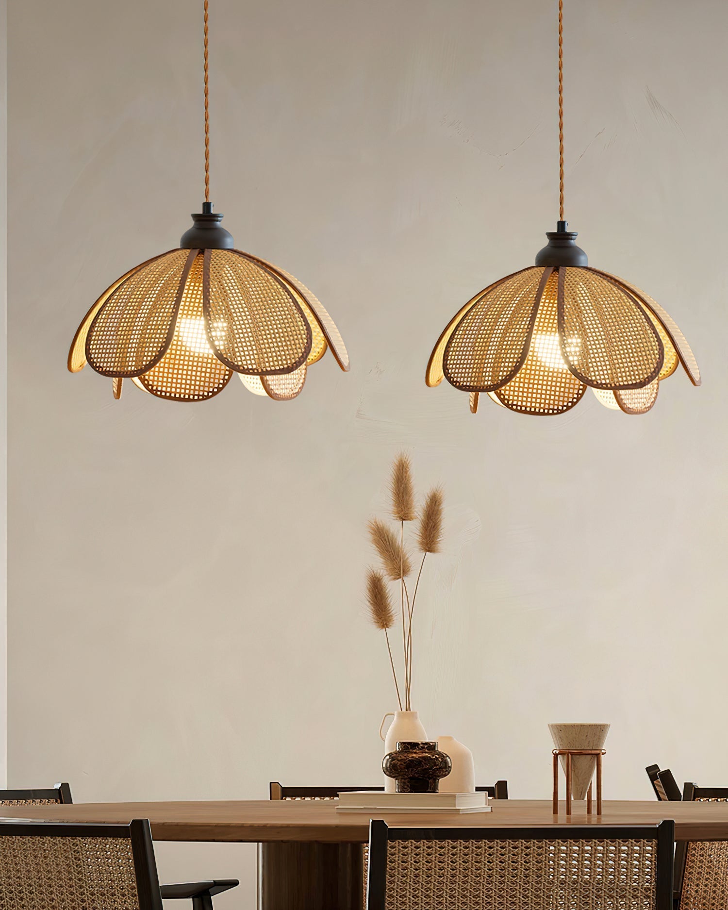 Capelina Lampe Pendante Pétale en Bois Moderne - Neutralighting