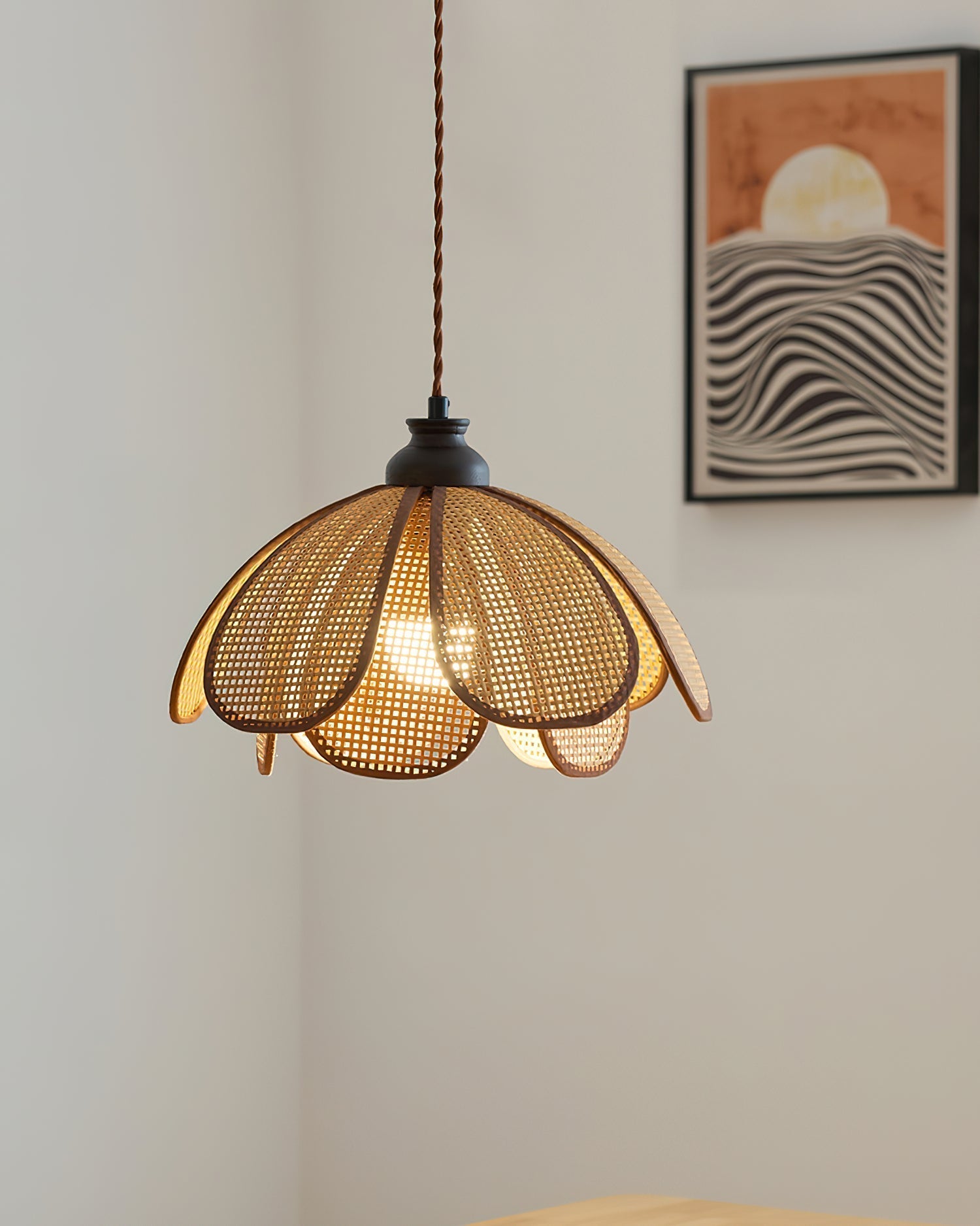 Capelina Lampe Pendante Pétale en Bois Moderne - Neutralighting