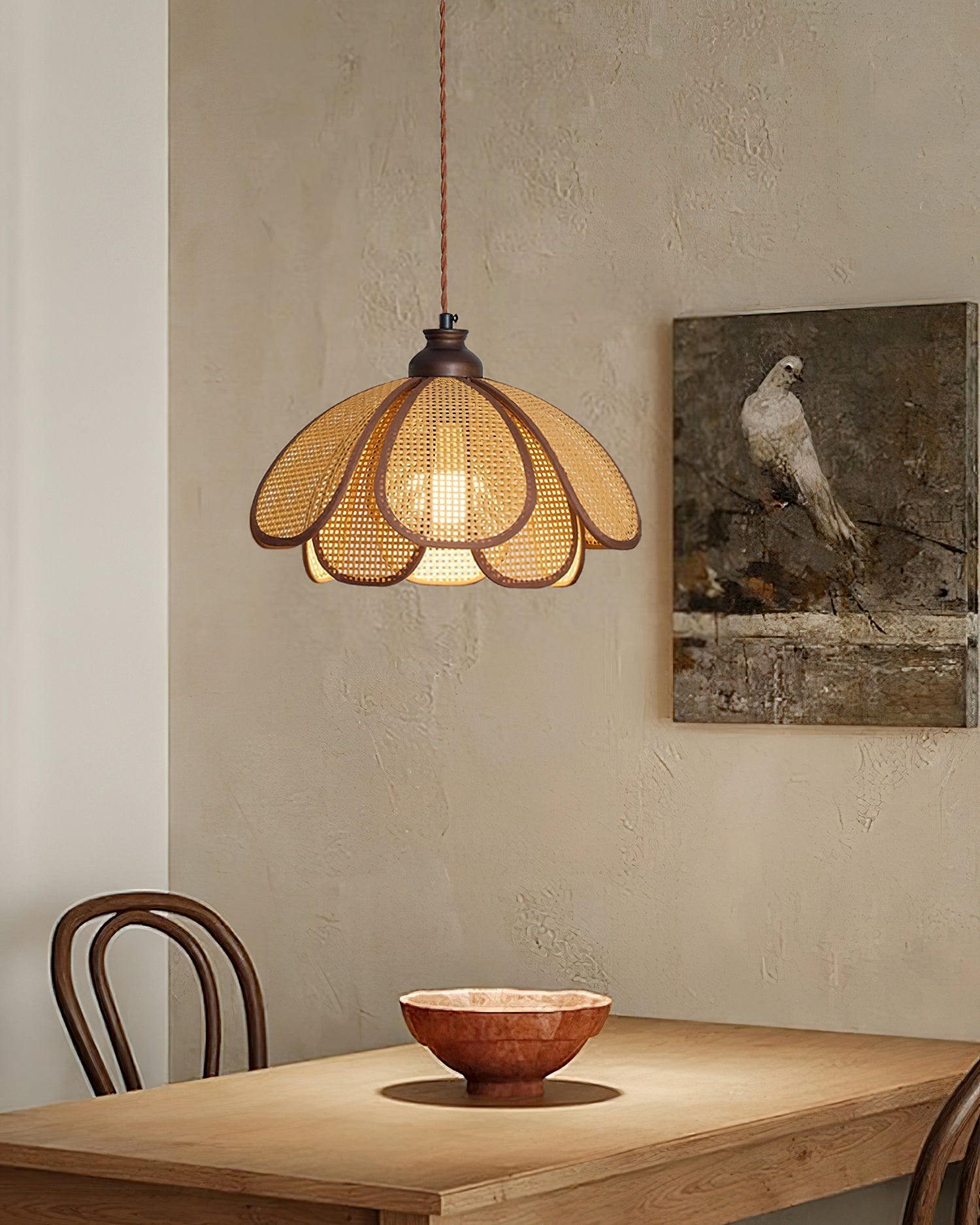 Capelina Lampe Pendante Pétale en Bois Moderne - Neutralighting