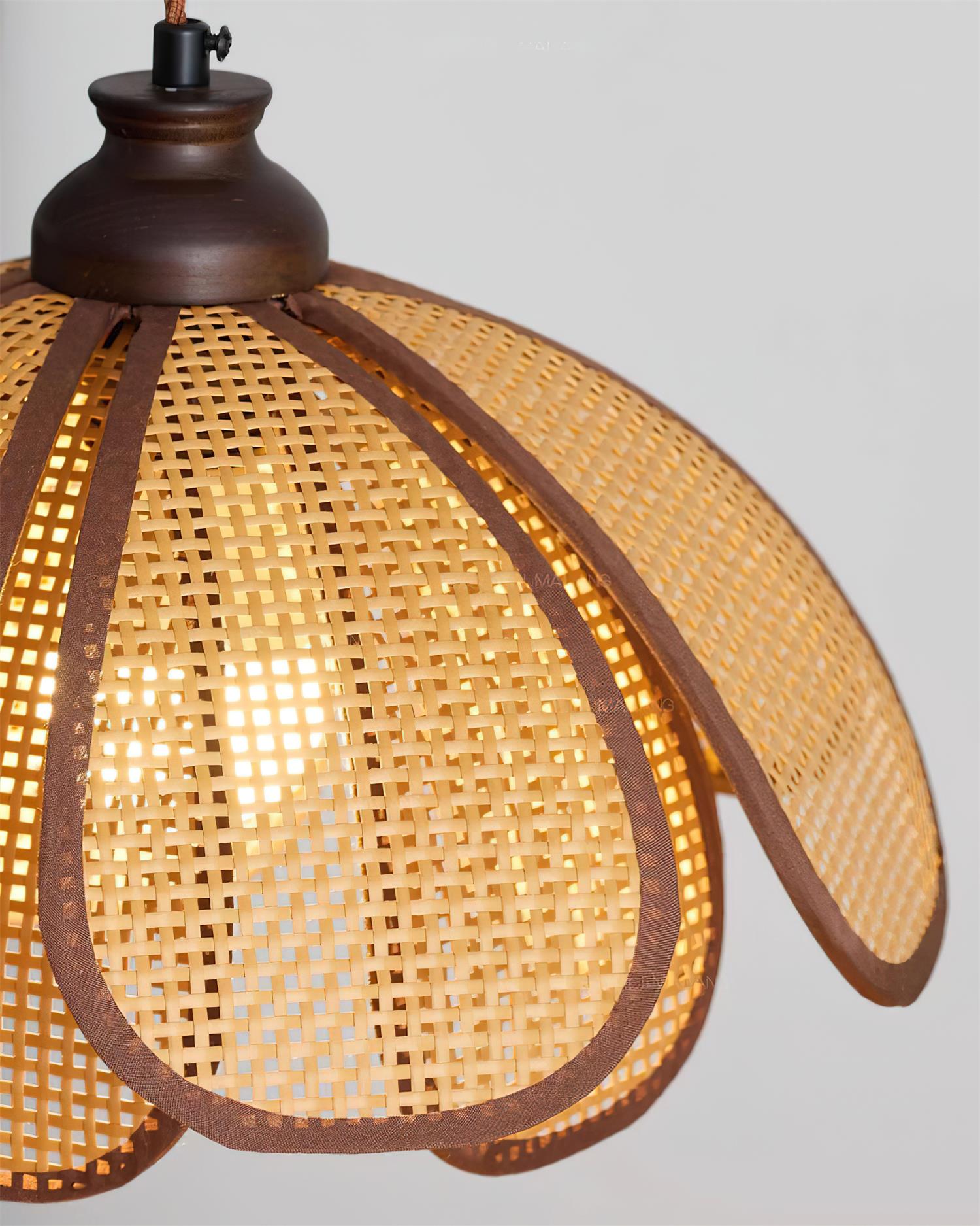 Capelina Lampe Pendante Pétale en Bois Moderne - Neutralighting