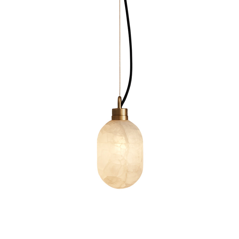 Umbra Lampe Pendante en Métal de Laiton et Albâtre Minimaliste Moderne - Neutralighting