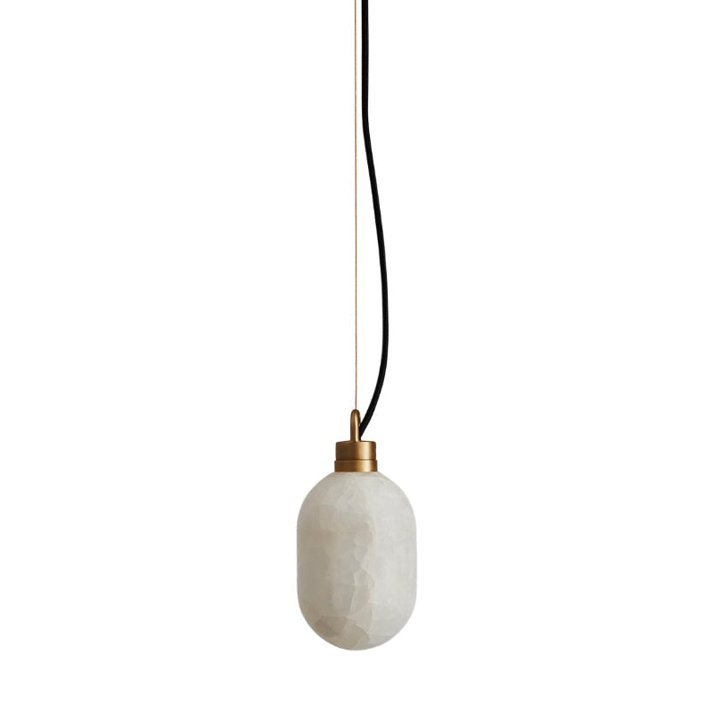 Umbra Lampe Pendante en Métal de Laiton et Albâtre Minimaliste Moderne - Neutralighting