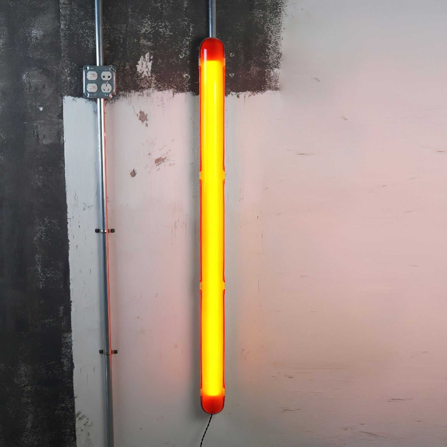Vivid Modern Minimalist Joy Plug-in Red Plastic Wall Lamp - Lamp Copper