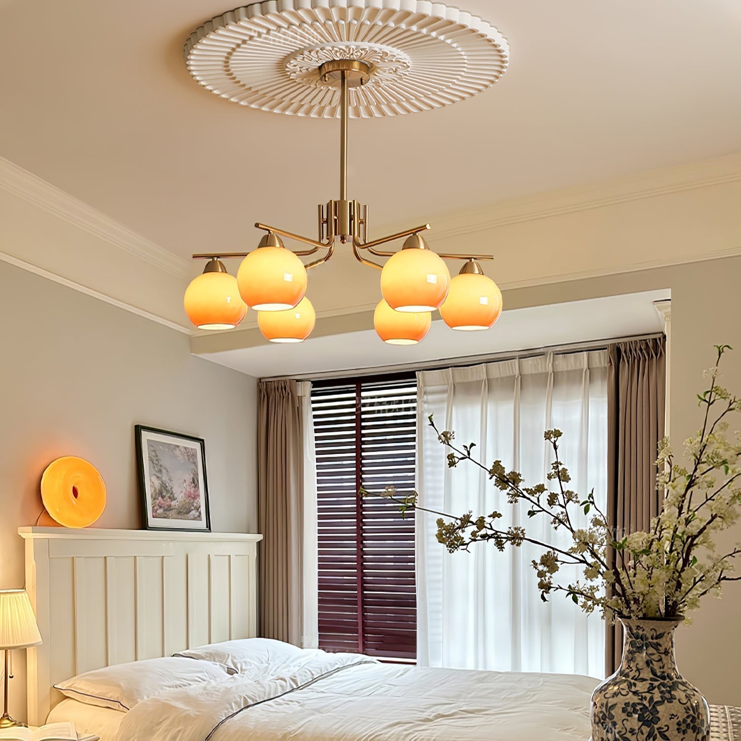 Caramel Sphere Chandelier - Blowlighting