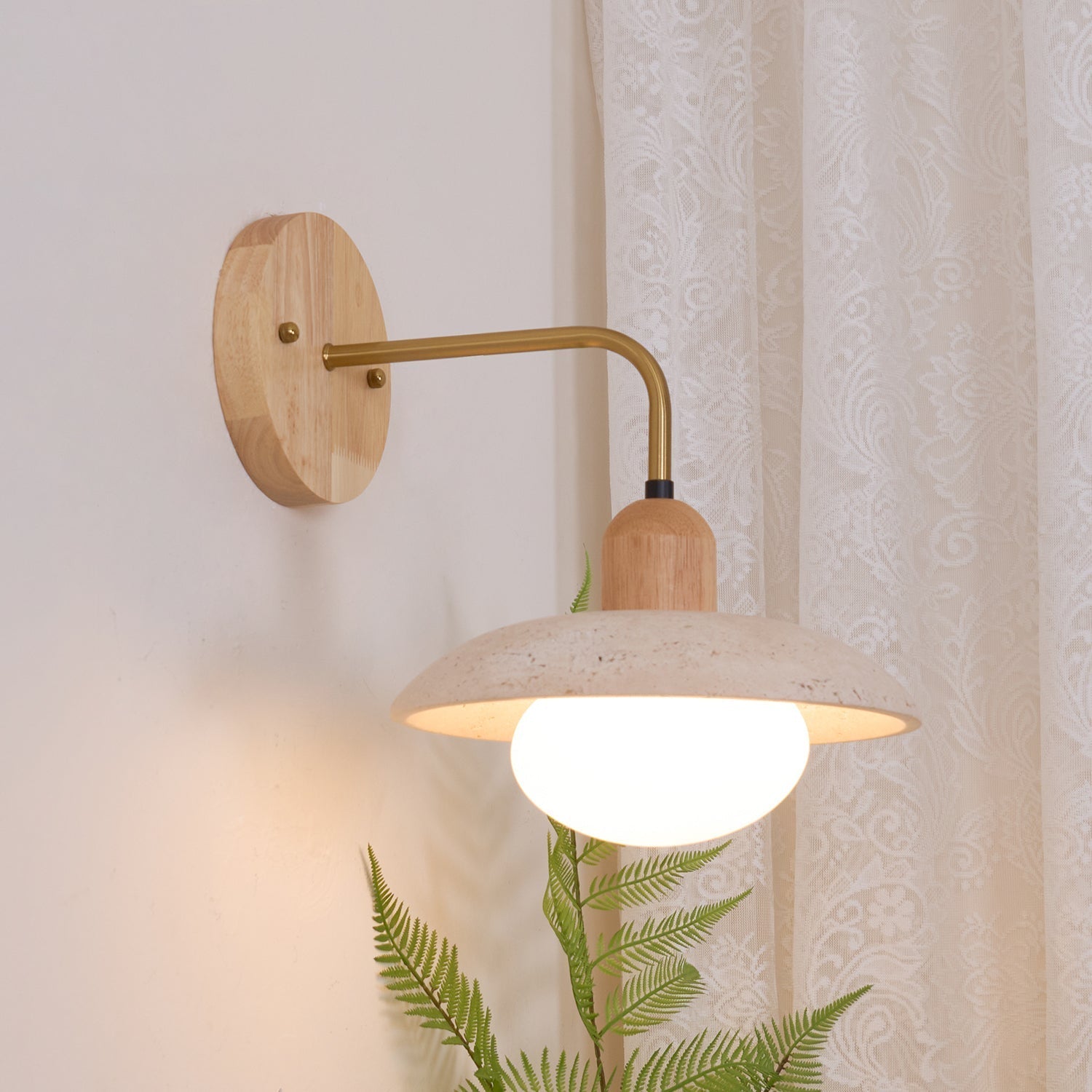 Winel Applique Murale Vintage en Travertin