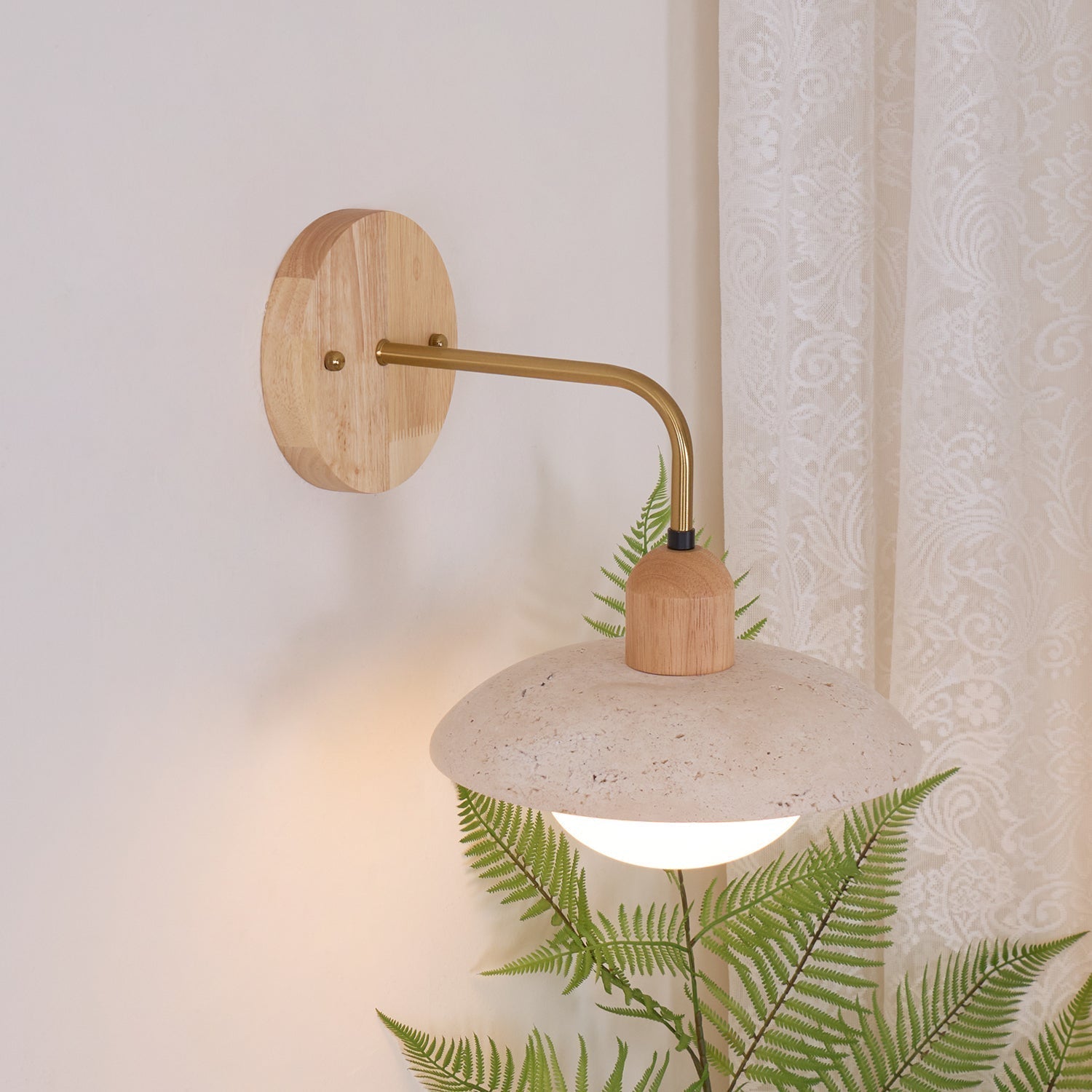 Winel Applique Murale Vintage en Travertin