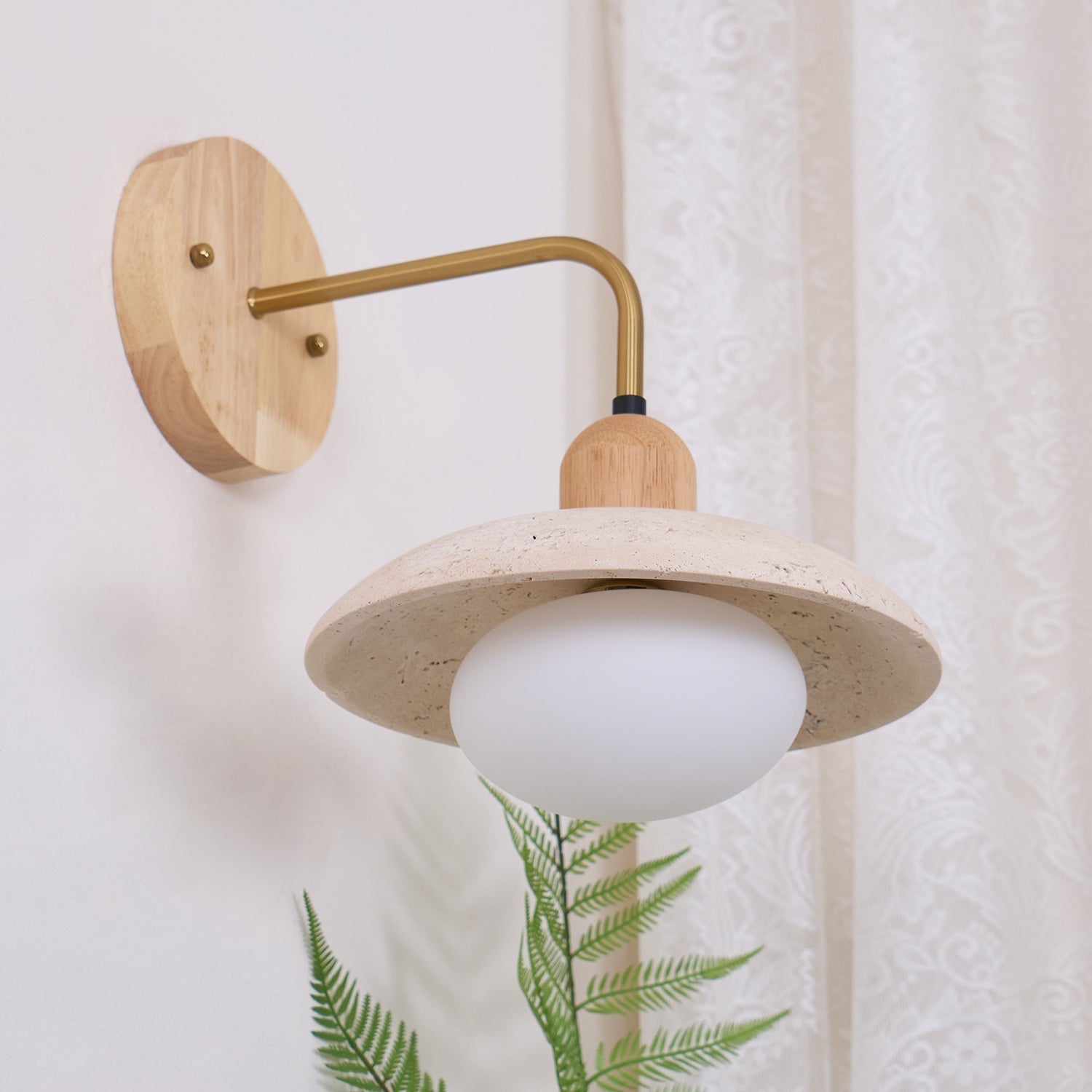 Winel Applique Murale Vintage en Travertin