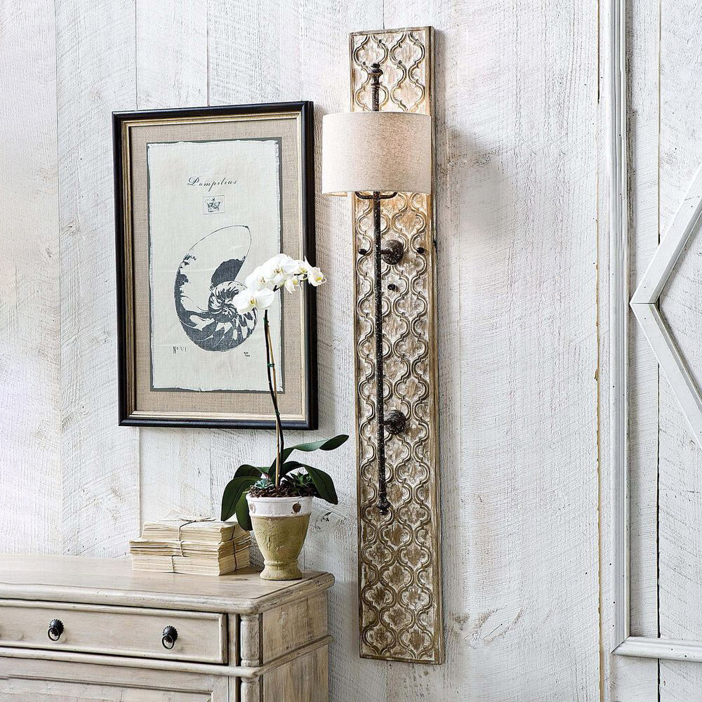 Echo Panel Creativity Wooden Fabric Sconce Wall Lamp - Lamp Copper